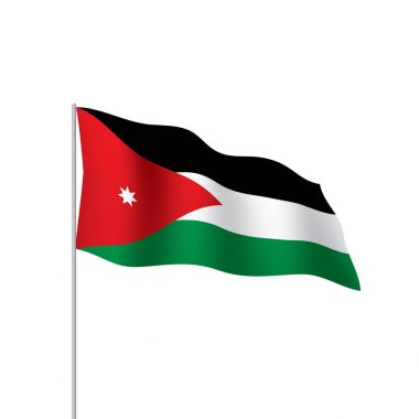 Jordan bayrağı, vektör illüstrasyonu