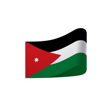 Jordan bayrağı, vektör illüstrasyonu