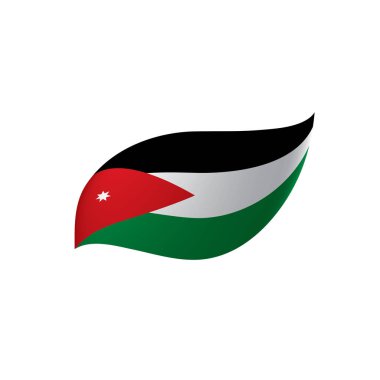 Jordan bayrağı, vektör illüstrasyonu