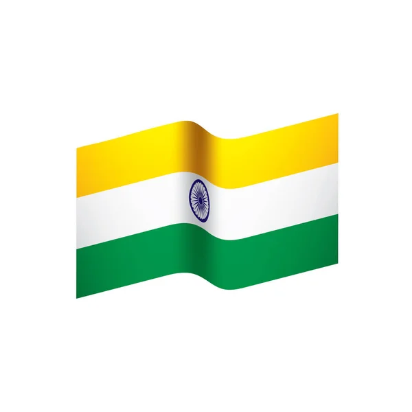 Bandera de la India, ilustración vectorial — Vector de stock