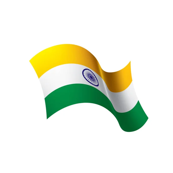 India vlag, vector illustratie — Stockvector