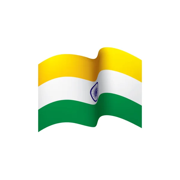 Bandeira da Índia, ilustração vetorial — Vetor de Stock