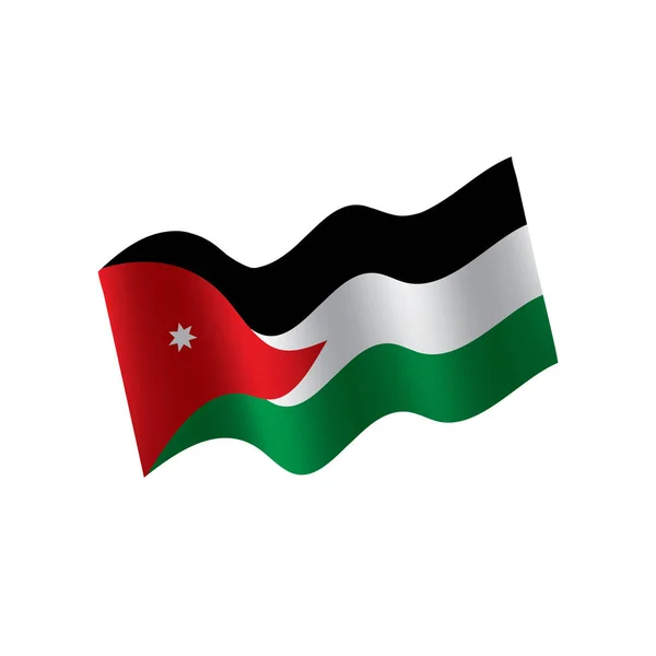 Jordanië vlag, vector illustratie — Stockvector