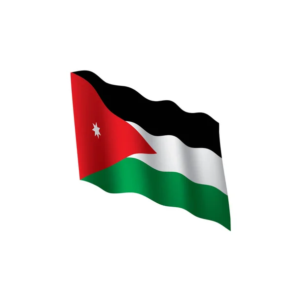 Jordanië vlag, vector illustratie — Stockvector