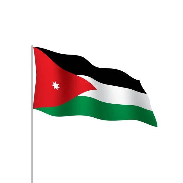 Drapeau Jordanie, illustration vectorielle — Image vectorielle