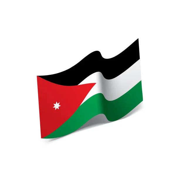 Флаг Иордании, векторная иллюстрация — стоковый вектор