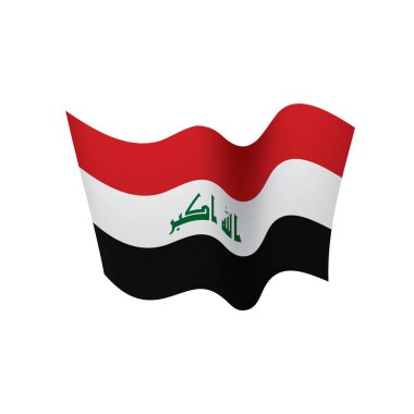 Irak bayrağı, vektör çizim