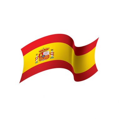 İspanya bayrağı, vektör illüstrasyonu