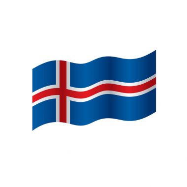 İzlanda bayrağı, vektör çizim
