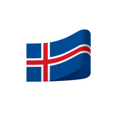 İzlanda bayrağı, vektör çizim