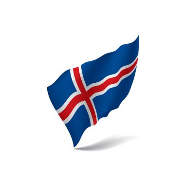 İzlanda bayrağı, vektör çizim