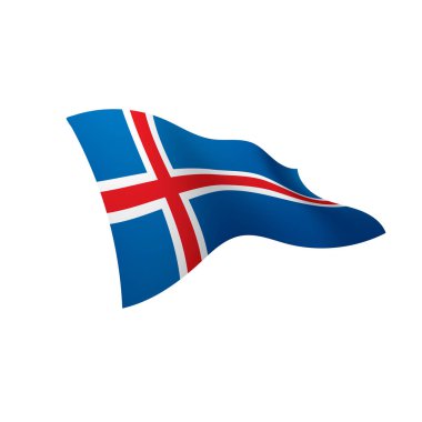 İzlanda bayrağı, vektör çizim