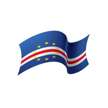 Cape Verde bayrak, vektör çizim