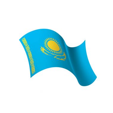 Kazakistan bayrağı, vektör çizim