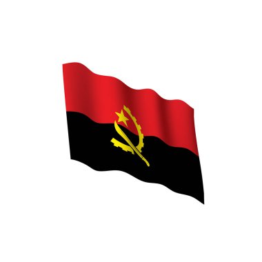 Angola bayrağı, vektör çizim