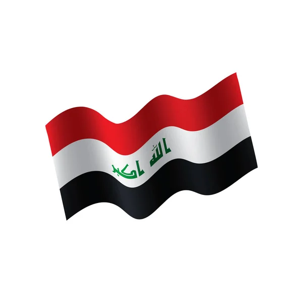 Иракский флаг, векторная иллюстрация — стоковый вектор