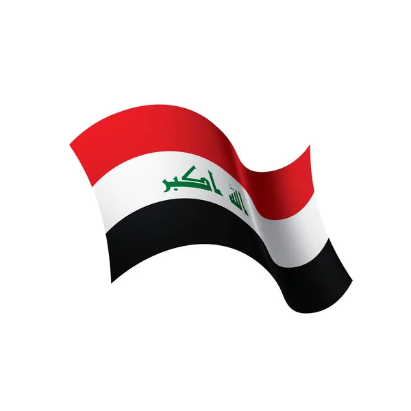 Bandeira iraquiana, ilustração vetorial —  Vetores de Stock