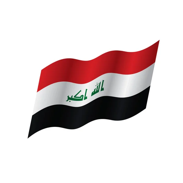 Irakiska flaggan, vektorillustration — Stock vektor