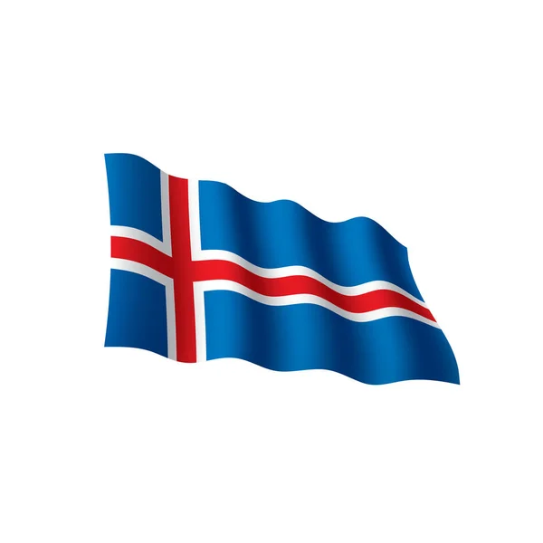 Bandera de Islandia, vector ilustración — Vector de stock