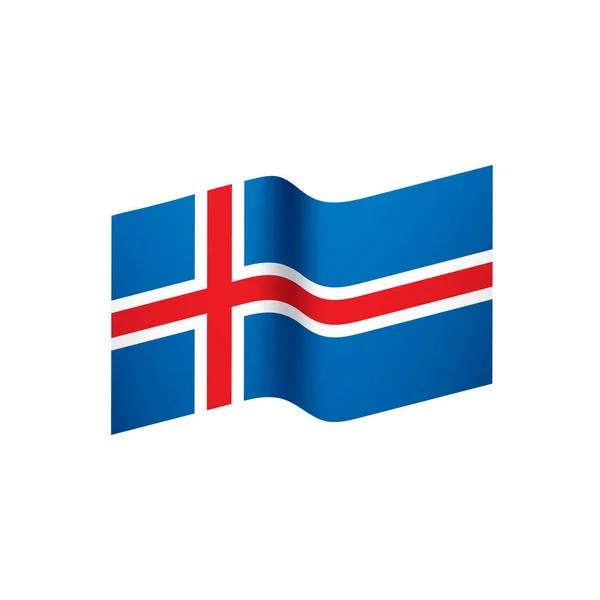 Iceland flag, vector illustration — Stock Vector