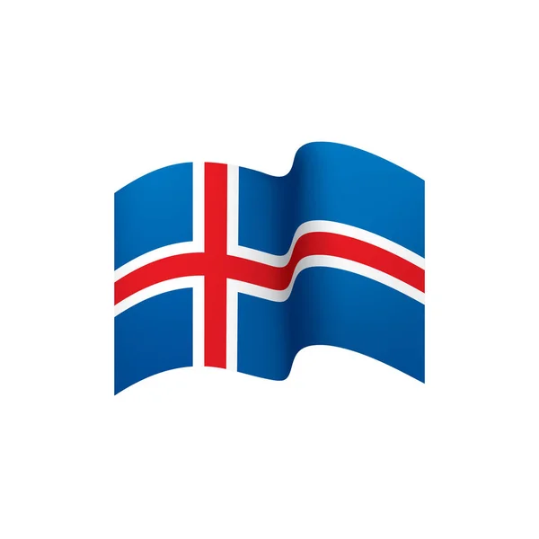 İzlanda bayrağı, vektör çizim — Stok Vektör