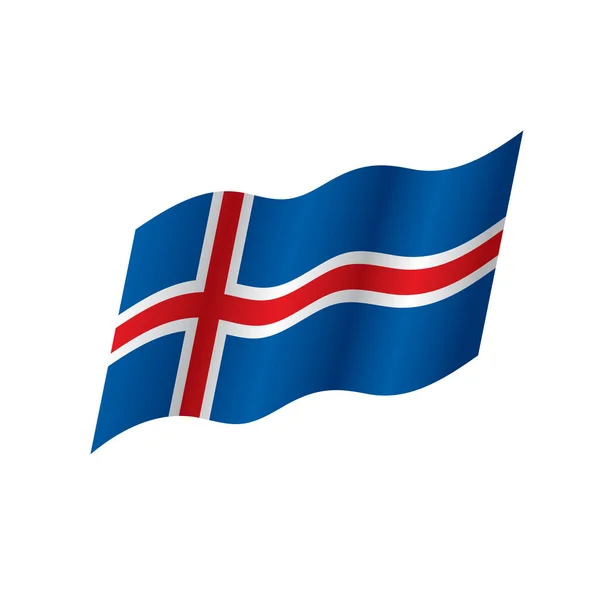 Bandera de Islandia, vector ilustración — Vector de stock