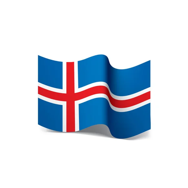 Drapeau Islande, illustration vectorielle — Image vectorielle