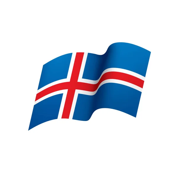 Drapeau Islande, illustration vectorielle — Image vectorielle