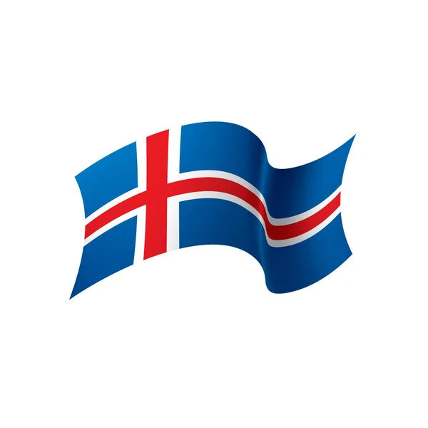 Флаг Исландии, векторная иллюстрация — стоковый вектор