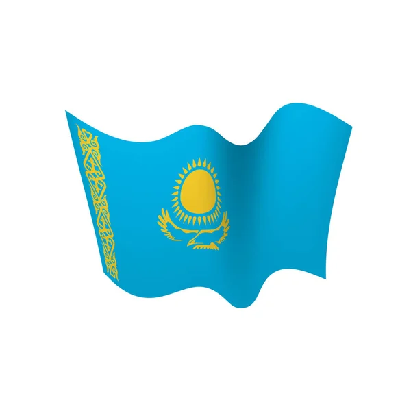 Kazakstan flagga, vektorillustration — Stock vektor