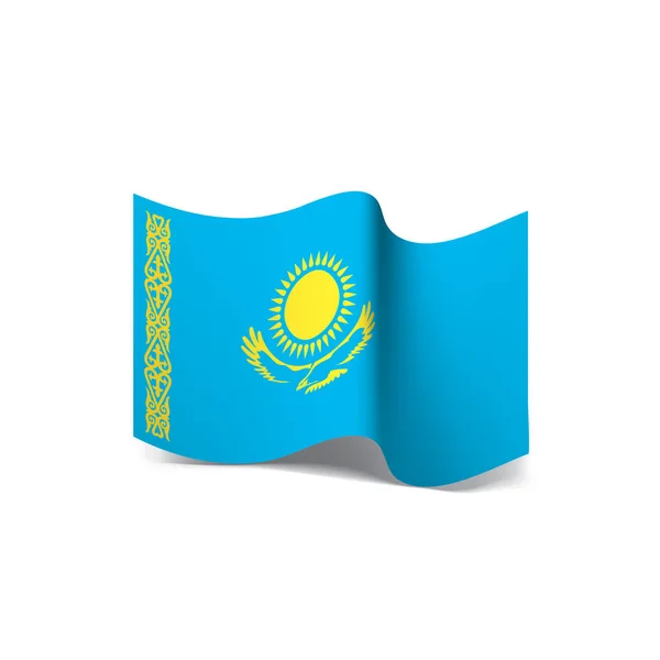 Kazakistan bayrağı, vektör çizim — Stok Vektör
