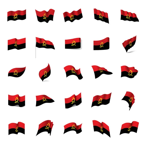 Drapeau Angola, illustration vectorielle — Image vectorielle