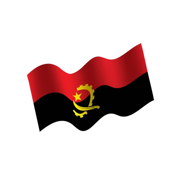 Vlag van Angola, vectorillustratie — Stockvector