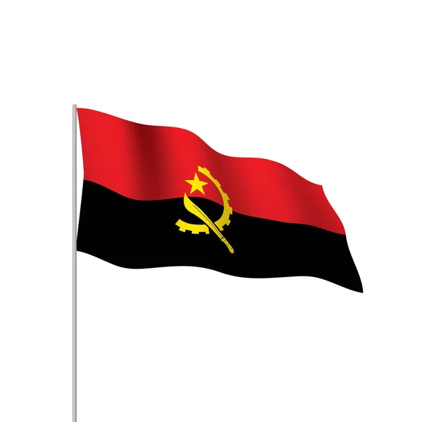 Vlag van Angola, vectorillustratie — Stockvector