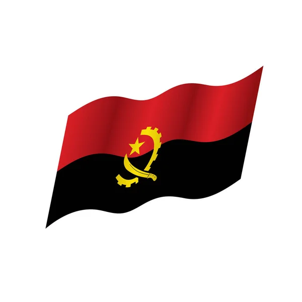 アンゴラの旗、ベクトル イラスト — ストックベクタ