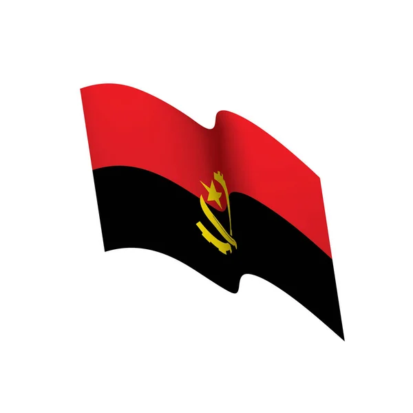 Bandeira de Angola, ilustração vetorial — Vetor de Stock