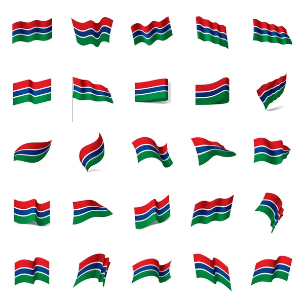 Flaga Gambii, ilustracji wektorowych — Wektor stockowy