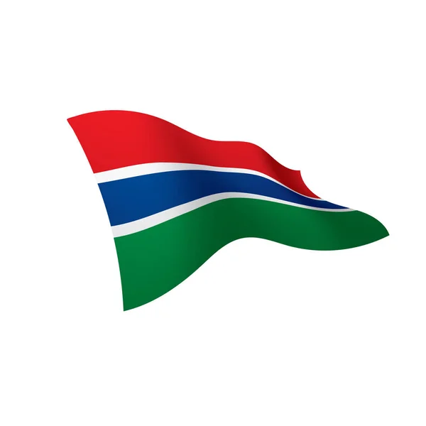 Vlag van Gambia, vectorillustratie — Stockvector