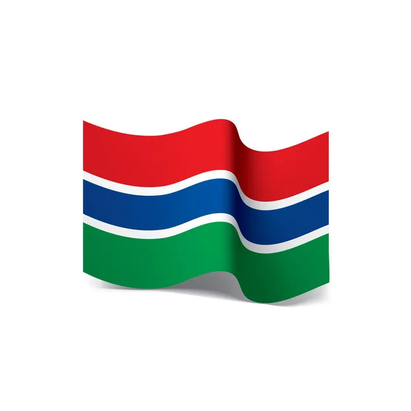 ガンビアの国旗、ベクトル イラスト — ストックベクタ