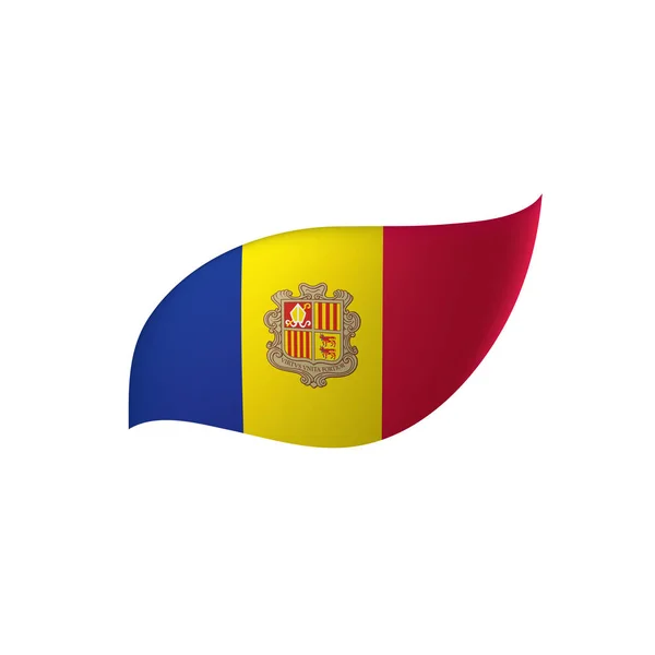 Bandeira de Andora, ilustração vetorial — Vetor de Stock