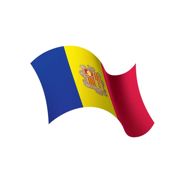 Bandera de Andora, ilustración vectorial — Vector de stock