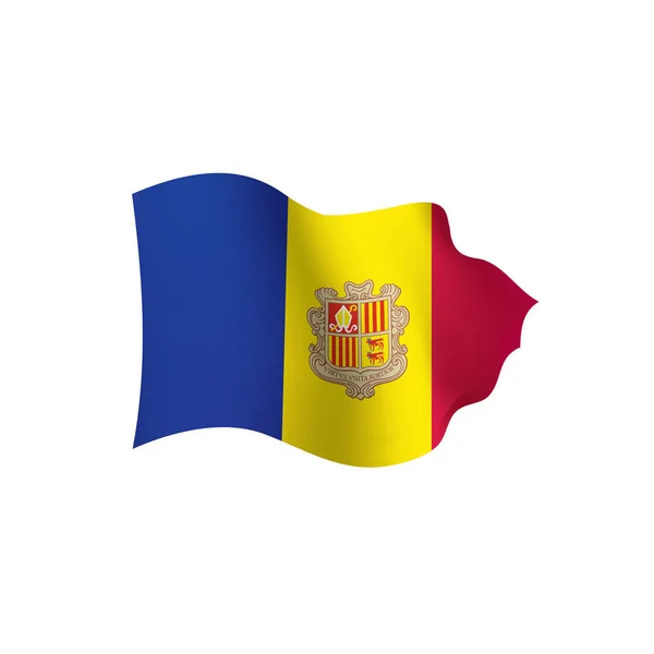 Andora σημαία, εικονογράφηση διάνυσμα — Διανυσματικό Αρχείο
