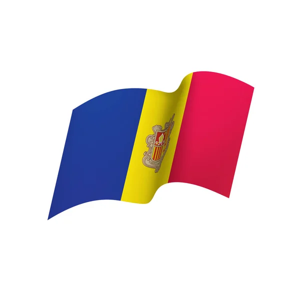 Bandeira de Andora, ilustração vetorial — Vetor de Stock