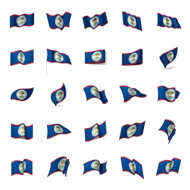 Belize bayrağı, vektör çizim