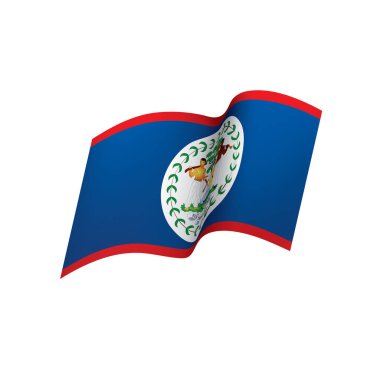 Belize bayrağı, vektör çizim