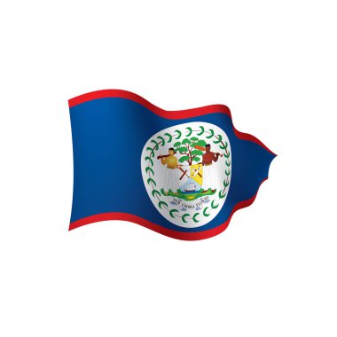 Belize bayrağı, vektör çizim