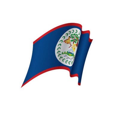 Belize bayrağı, vektör çizim