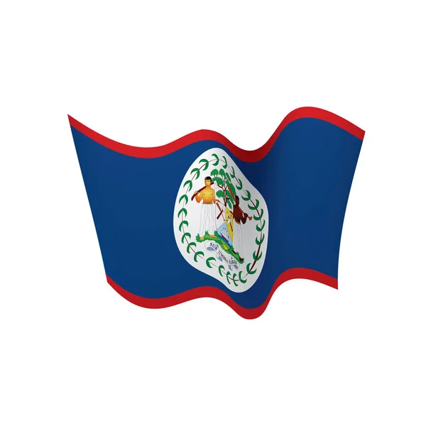 De vlag van Belize, vectorillustratie — Stockvector