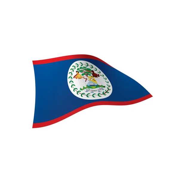 Belize flagga, vektorillustration — Stock vektor