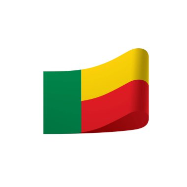 Benin bayrağı, vektör çizim
